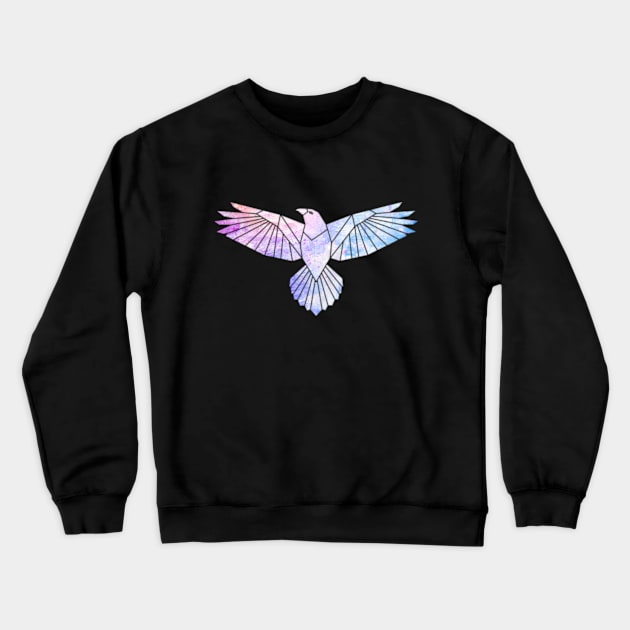 Watercolor Eagle Raven Crow Bird Animals Nature Pets Zoo Gift Crewneck Sweatshirt by twizzler3b